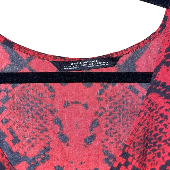 Zara Long Sleeve Snakeskin Dress - Picture 7 of 11